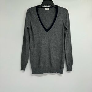 Wallace Sweater Women XS Gray rabbit hair cashmere lambswool v neck